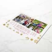 Carte de vœux multi-photos en feuille d'aluminium (Rotation)