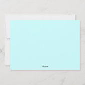 Carte de vœux multi Turquoise Bleu pour les Fêtes (Dos)