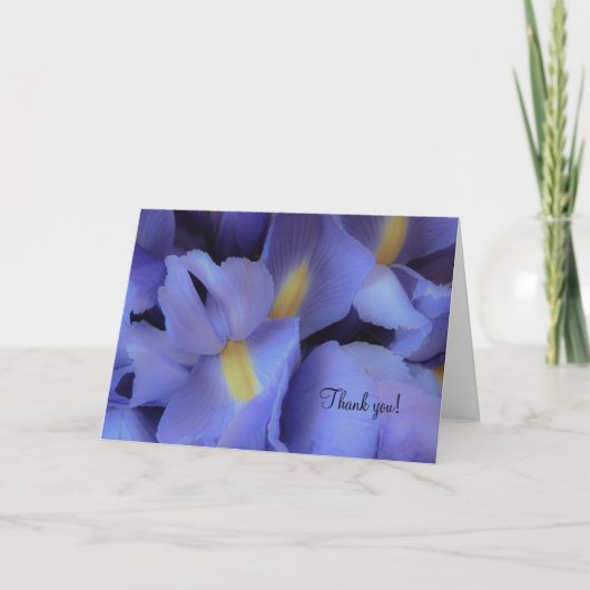 Carte de vœux multi-usage Merci Iris Violet (Devant)