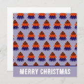 Carte de voeux multicolore d'arbre de Noël (Devant / Derrière)