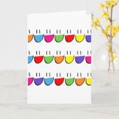 Carte de voeux multicolore de visage (Fleur jaune)