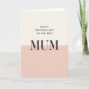 Carte de vœux Mums Rose Pâle