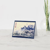 Carte de voeux "Mur des Vagues - Crème" (Devant)