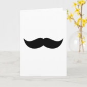 Carte de voeux Mustache (Fleur jaune)