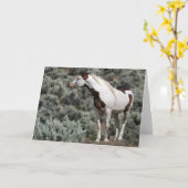 Carte de voeux Mustang Stallion (Fleur jaune)
