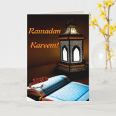 Carte de voeux musulmane islamique de Ramadan (Fleur jaune)