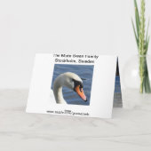Carte de voeux Mute Swan Family (Dos)