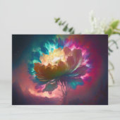 Carte de voeux mystique à fleurs (Debout devant)