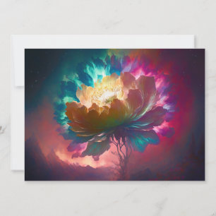 Carte de voeux mystique à fleurs