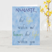 Carte de voeux Namaste (Fleur jaune)