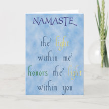 Carte de voeux Namaste