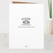 Carte de voeux Namaste (Dos)