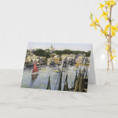 Carte de voeux Nantucket Wharves (Fleur jaune)