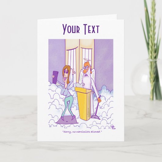 Carte de voeux Narcissist pliée (Devant)