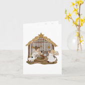 Carte de voeux Nativité (Fleur jaune)