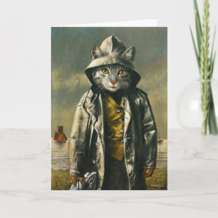Carte de voeux Nautical Cat