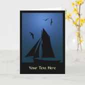 Carte de voeux Nautique personnalisée (Fleur jaune)