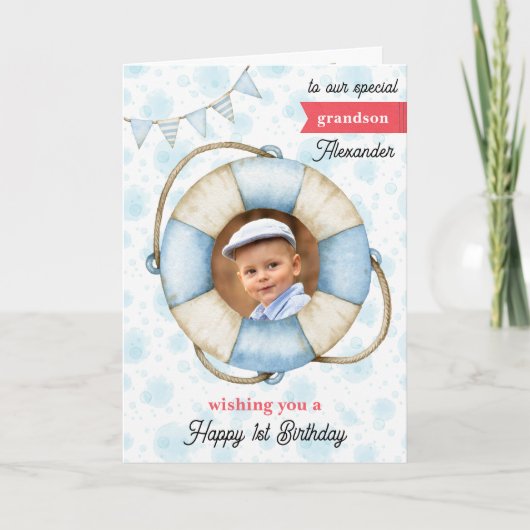 Carte de voeux nautique pour l'anniversaire de la  (Devant)