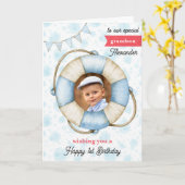 Carte de voeux nautique pour l'anniversaire de la  (Fleur jaune)