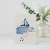 Carte de vœux nautique pour les Fêtes (Debout devant)