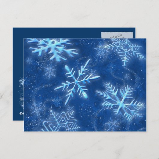 Carte de Vœux Neige (Devant / Derrière)