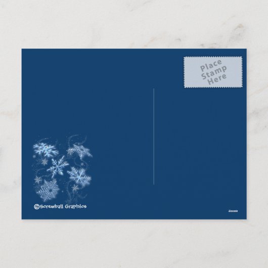 Carte de Vœux Neige (Dos)