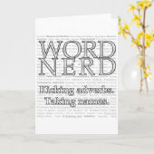 Carte de voeux Nerd Word (Fleur jaune)