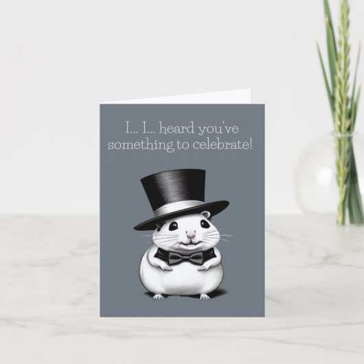 Carte de voeux Nervous Hamster (Devant)