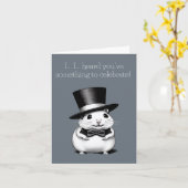 Carte de voeux Nervous Hamster (Fleur jaune)