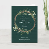 Carte de voeux Neutral Wreath Business Holiday (Devant)