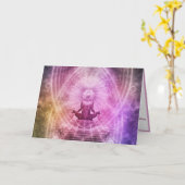 Carte de voeux "New Age" métaphysique spirituelle (Fleur jaune)