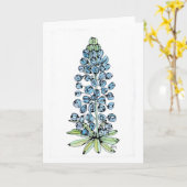 Carte de voeux - NGA Watercolor - Texas Blue Bonne (Fleur jaune)