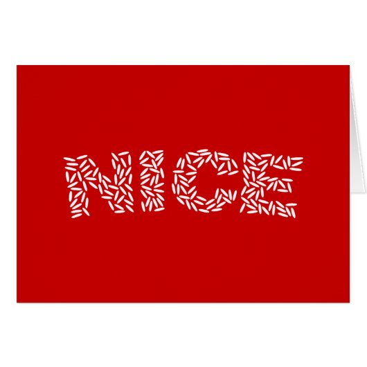 Carte de voeux Nice Rice (Devant horizontal)