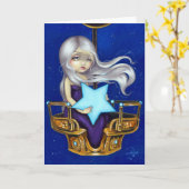 Carte de voeux "Night Chariot" (Fleur jaune)