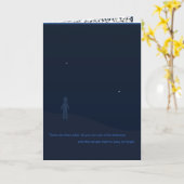 Carte de voeux Night Sky (Fleur jaune)