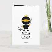 Carte de voeux Ninja Chick (Dos)