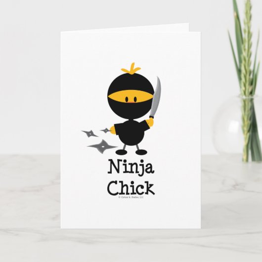 Carte de voeux Ninja Chick (Devant)