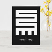 Carte de voeux Nkyinkyim (Fleur jaune)