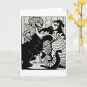 Carte de voeux "Noah et les dinosaures" (Fleur jaune)