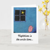 Carte de voeux nocturne (Fleur jaune)