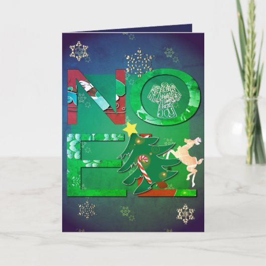 Carte de voeux Noel +2 Photos (Devant)