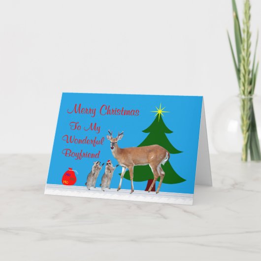 Carte de voeux Noël à un ami (Devant)