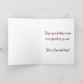 Carte de voeux Noël au fils (Intérieur)