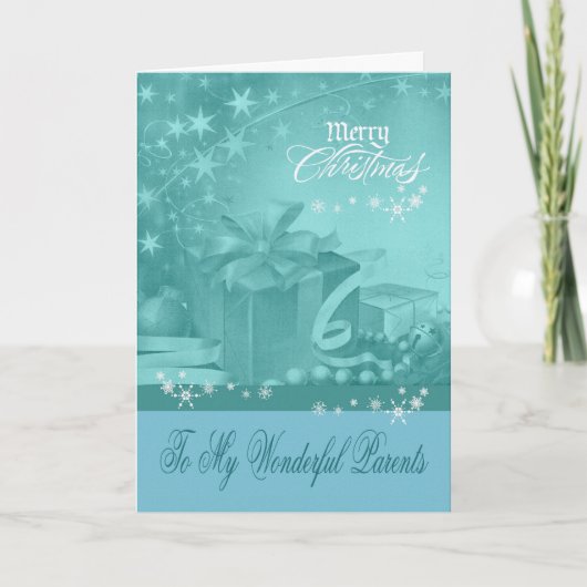 Carte de voeux Noël aux parents (Devant)