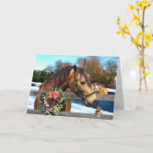 Carte de vœux "Noël avec des amis" (Fleur jaune)