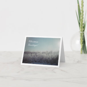 Carte de vœux Noël blanc