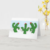 Carte de voeux Noël Cactus Holiday (Fleur jaune)