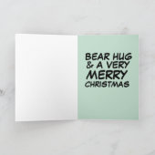 CARTE DE VŒUX NOËL CÂLIN D'OURS (Intérieur)