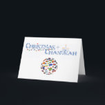 Carte de voeux Noël Chanukah<br><div class="desc">Une grande célébration d'un monde unique ! !</div>