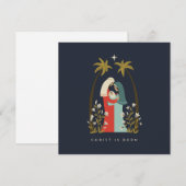 Carte de vœux Noël chrétien (Devant / Derrière)